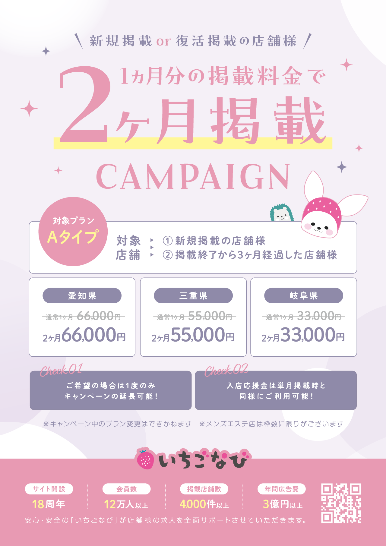 いちごなび2ヶ月キャンペーン